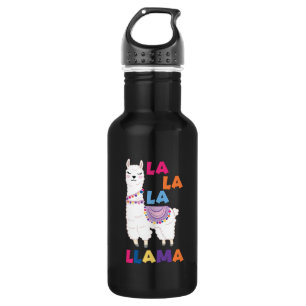 La La La La Llama - Funny Sing Llama Edelstahlflasche