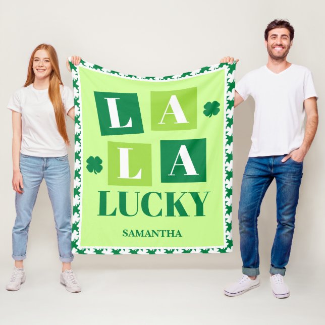 La La Lucky St. Patrick’s Day Fleecedecke (Beispiel)