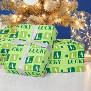 La La Lucky St. Patrick’s Day Grün Geschenkpapier
