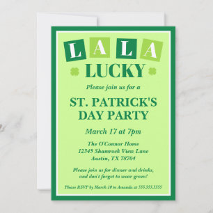 La La Lucky St. Patrick’s Day Party Einladung