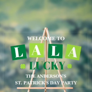 La La Lucky St. Patrick’s Day Party Willkommen Acrylschild
