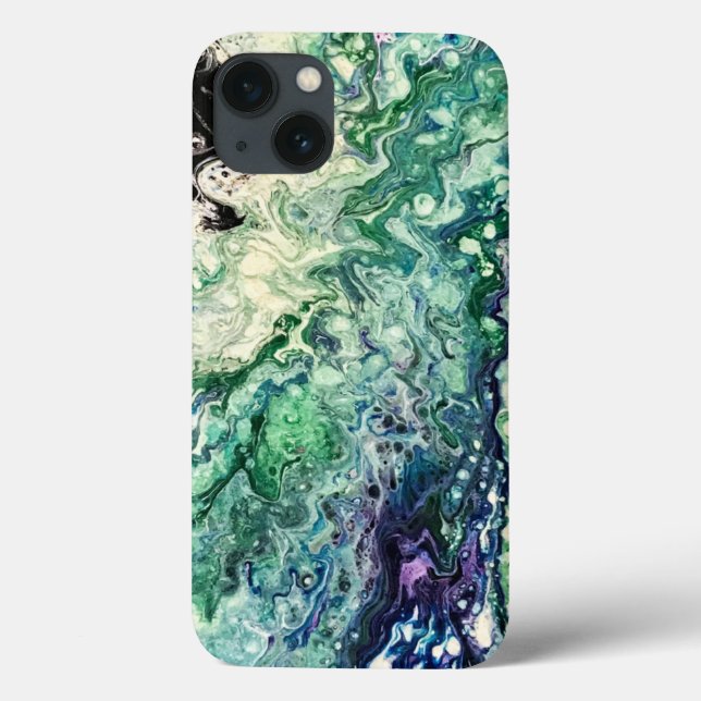La Laguna malt aquamarin Schwarz Case-Mate iPhone Hülle (Rückseite)