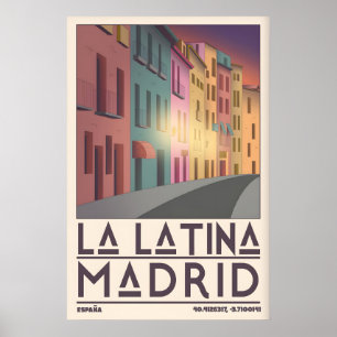 La Latina Madrid décoration murale Style Affiche V