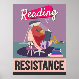 La lecture est ma résistance – Impression de style