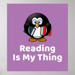 La lecture est mon truc Penguin Poster