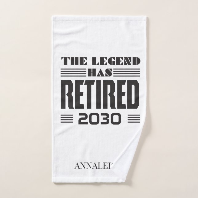 La Légende De Retraite Personalisée De Boss A Retr (Serviette à main)