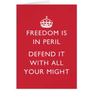 la liberté est dans le péril le défendent avec