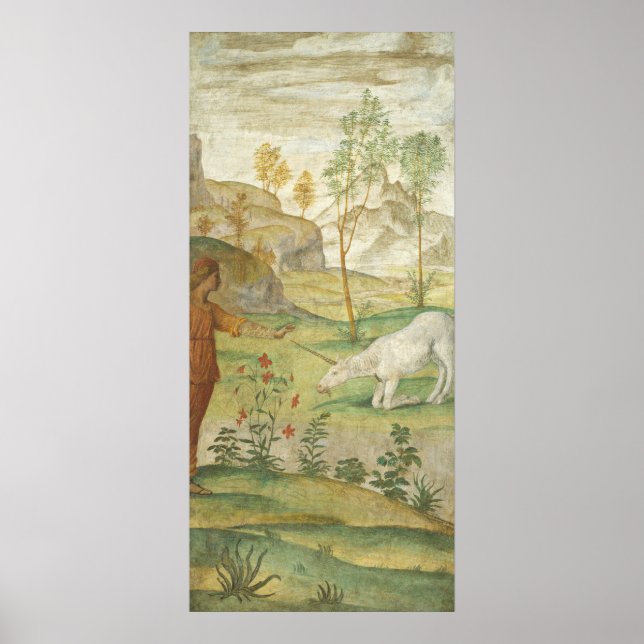 La licorne - Bernardino Luini Poster des Beaux-Art (Devant)