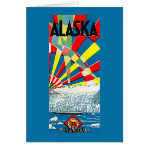 La ligne affiche de l'Alaska de paquebot