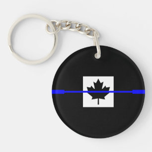La Ligne Bleue Mince Symbolique sur le drapeau can