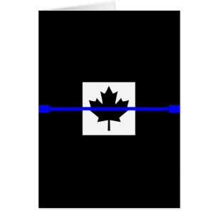 La Ligne Bleue Mince Symbolique sur le drapeau can