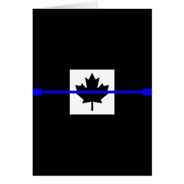 La Ligne Bleue Mince Symbolique sur le drapeau can (Devant)