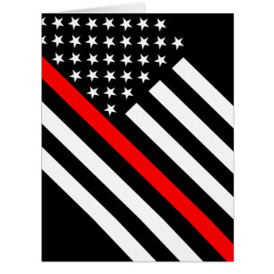 La ligne rouge mince drapeau noir et blanc des USA