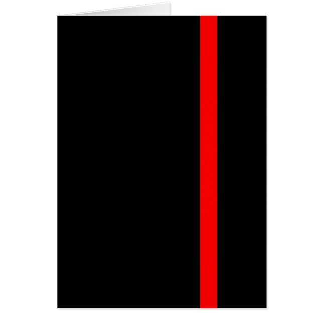 La ligne rouge mince symbolique sur le noir (Devant)
