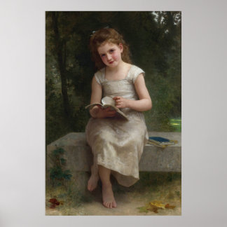 La Liseuse von William-Adolphe Bouguereau Poster
