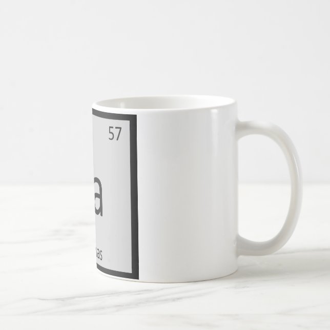 La - Llamas Chemistry Periodic Table Element Kaffeetasse (Rechts)