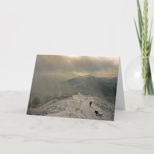 La longue carte de voeux de maison de promenade (Devant)