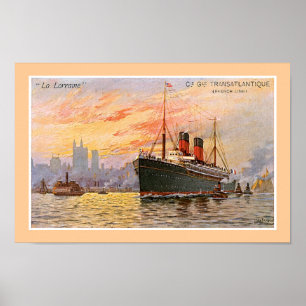 "La Lorraine" Französisches Linienposter Poster
