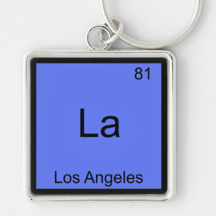 La - Los Angeles City Chemistry Element Symbol T-S Schlüsselanhänger