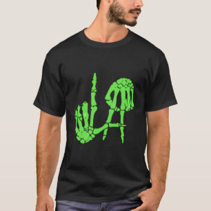 La Los Angeles Hand Sign Skeleton Handknochen Hall T-Shirt