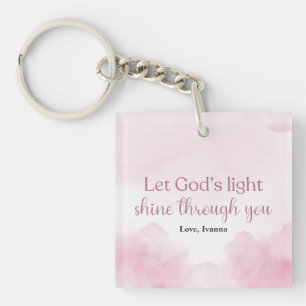 La lumière de Dieu brille, l'aquarelle rose chréti