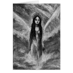 La Luna Dark Angel Fairy Goth Frau Original Kunst
