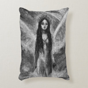 La Luna Dark Angel Fairy Woman Goth Fantasy Art Dekokissen