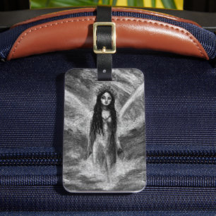 La Luna Dark Angel Fairy Woman Goth Fantasy Art Gepäckanhänger