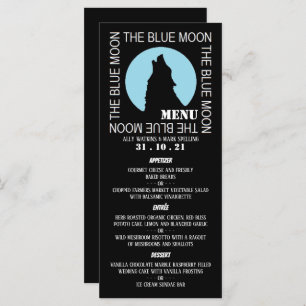 La Lune Bleue, Menu de la fête d'Halloween