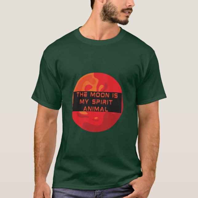 La Lune Est Mon Esprit Animal - T-Shirt Spatial Lo (Devant)