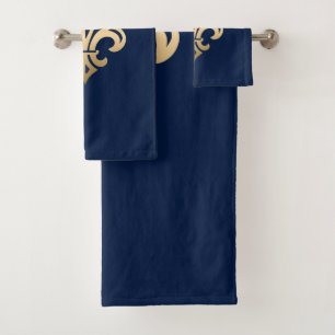 La luxueuse Gold Fleur de Lis Navy