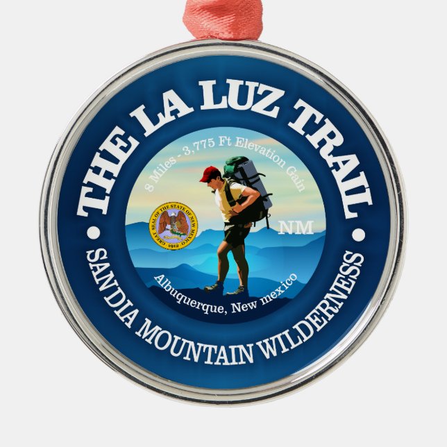 La Luz Trail (Hiker C) Ornament Aus Metall (Vorne)