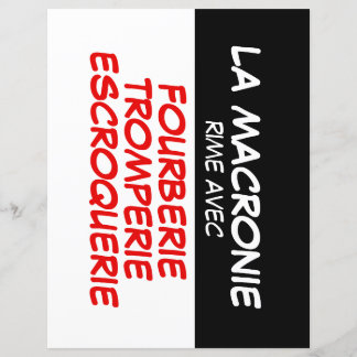 La Macronie Fourberie Tromperie Escroquerie papier