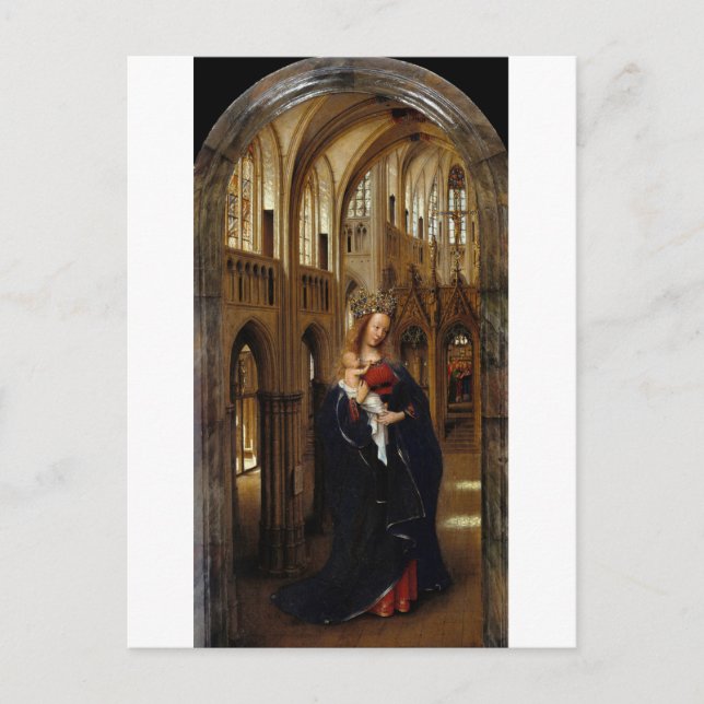 La Madone à l'église de Jan Van Eyck Carte postale (Devant)