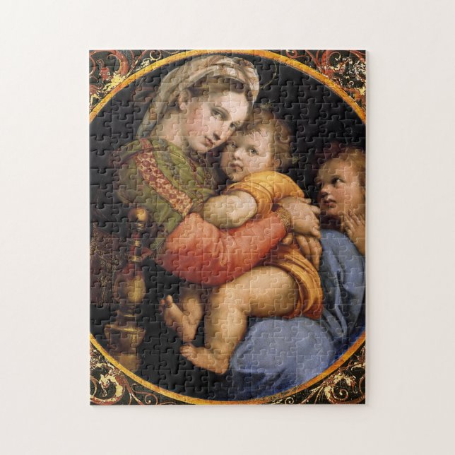La Madonna della sedia de Raphael Puzzle de Noël (Vertical)