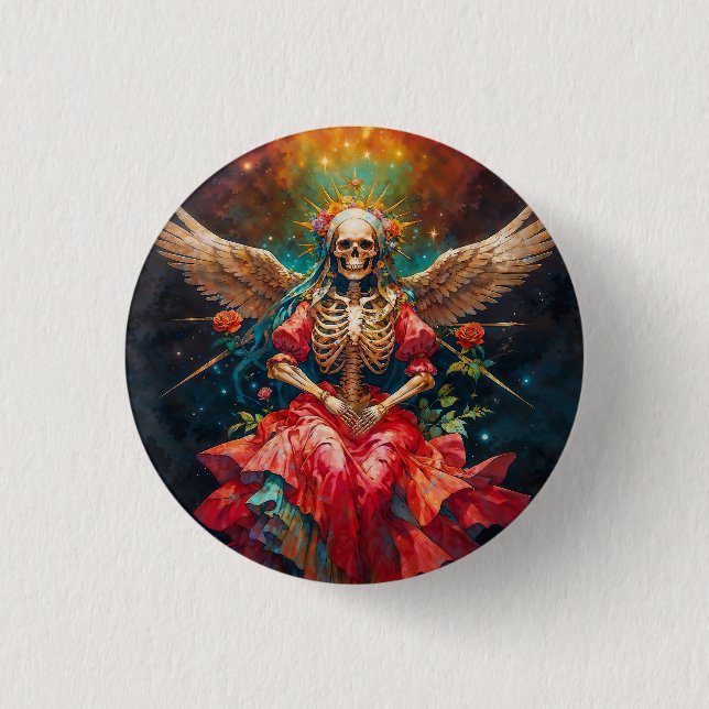 La Madre de la Transformación Santa Muerte Button (Vorderseite)