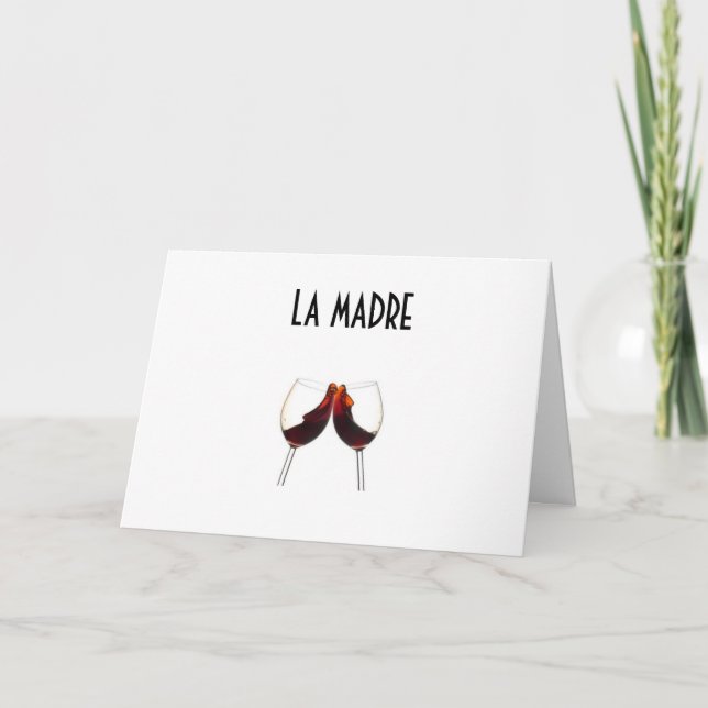 LA MADRE (MUTTER) GLÜCKLICHER GEBURTSTAG KARTE (Vorderseite)