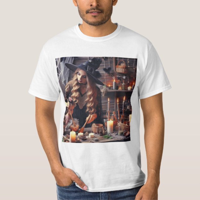 La Magia de las Pócimas: Enseñanzas de Madre Bruja T-Shirt (Vorderseite)
