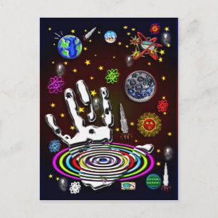 La main de l'humanité dans l'espace Carte postale