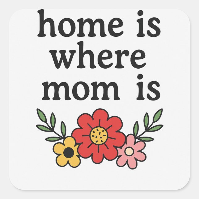 La Maison Est Là Où Maman Est Sticker (Devant)