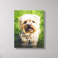 La maison est où le chien est une toile photo pers