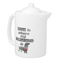 La maison est où mon teckel est impression de bois