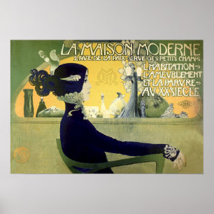 La Maison Moderne Kunst Nouveau Druck durch Orazi Poster