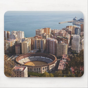 La Malagueta Stierkampfarena und Hafen Mousepad