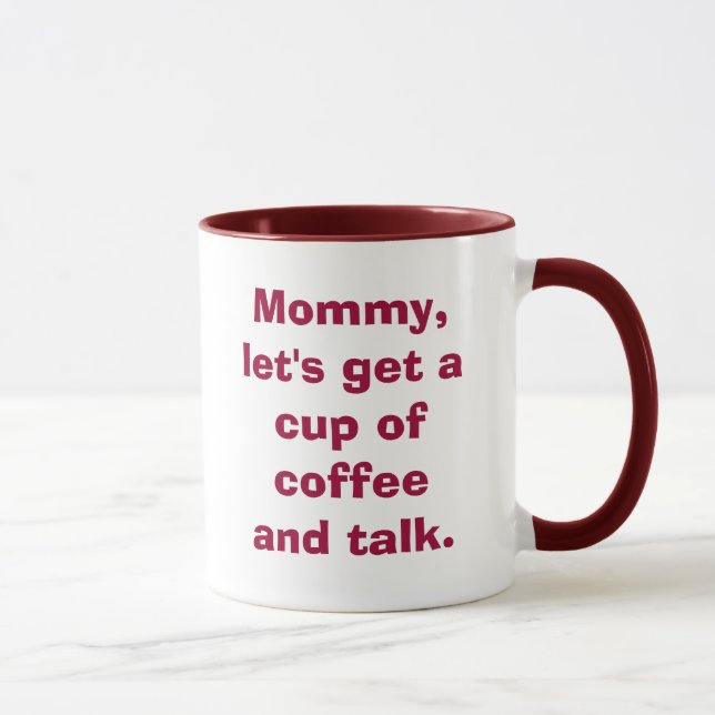 La maman, nous a laissés obtiennent une tasse de (Droite)