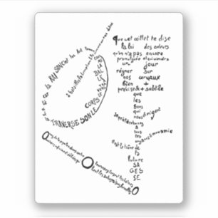 La Mandoline, l'oeillet et le bambou, Apollinaire Aufkleber