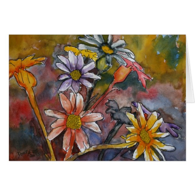 la marguerite abstraite fleurit l'art de peinture (Devant horizontal)