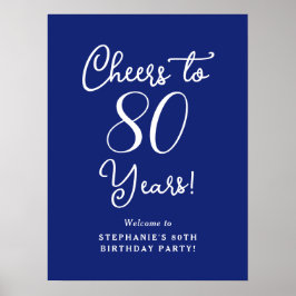 La Marine bleu encourage à 80 ans Affiche de bienv