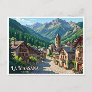 La Massana Dorf Andorra Postkarte