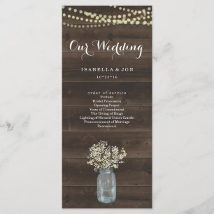 La masse de mariage/fan programme de cérémonie  